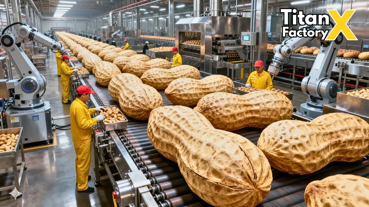 Inside Titan Peanut Butter Factory: How Crunchy Peanut Butter Gets Its Perfect Crunch (Full Process)