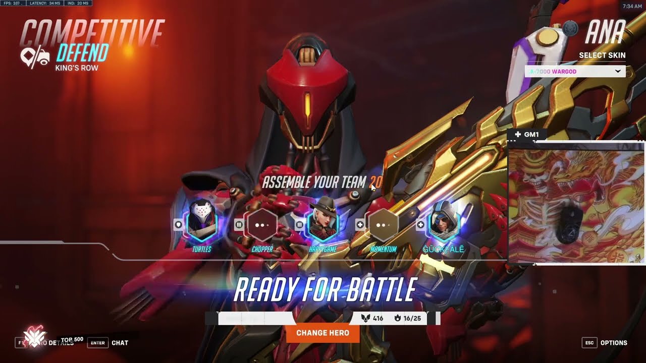 21K HEALS! Ana new Mythic Skin in Overwatch 2! GALE INSANE TOP 500 ANA Season 6 Gameplay