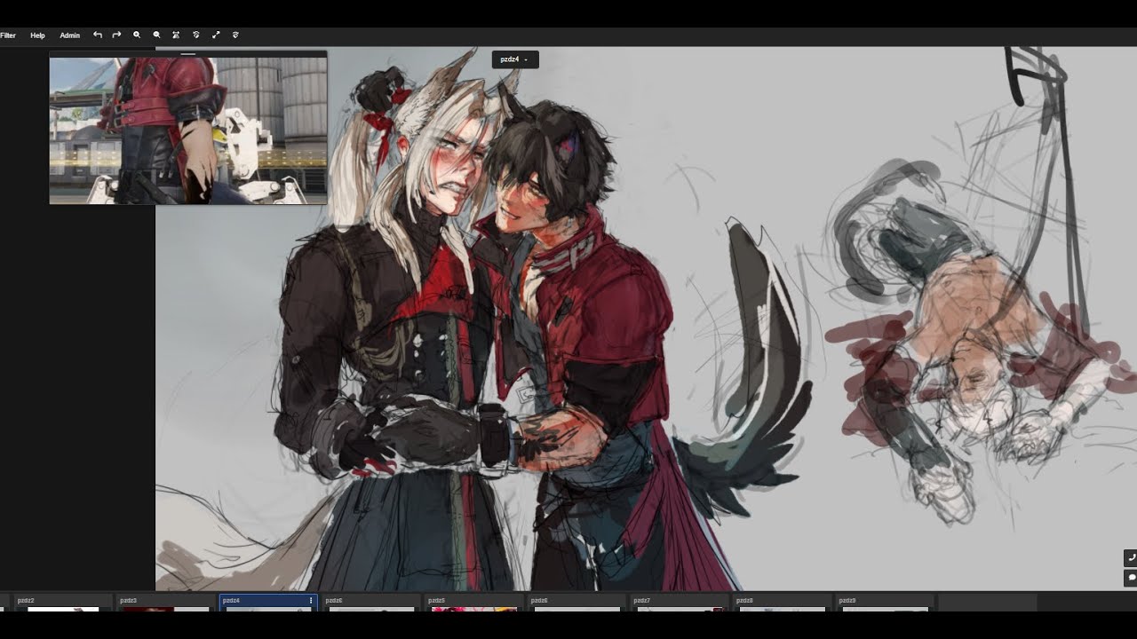 chilling & drawing
