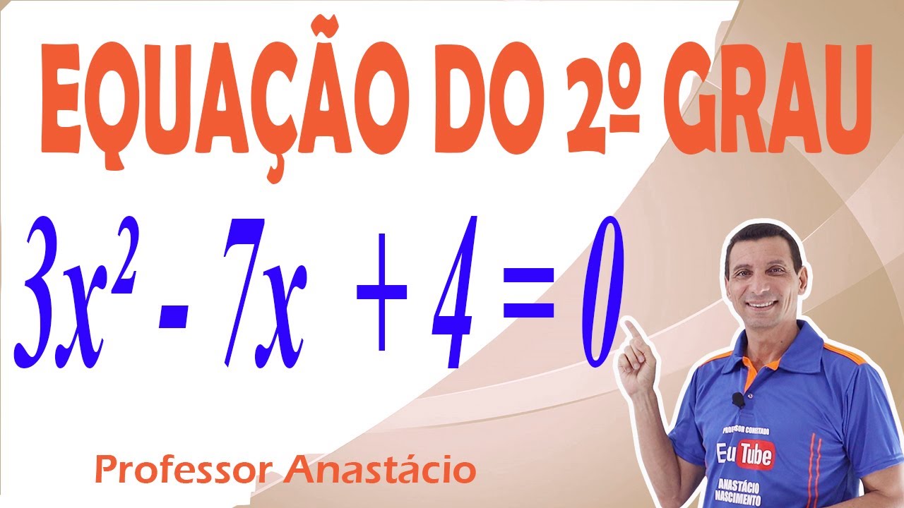 EQUAÇÃO DO 2º GRAU 3x² - 7x  + 4 = 0 COMO RESOLVER COM A FÓRMULA DE BHASKARA. #algebra #maths