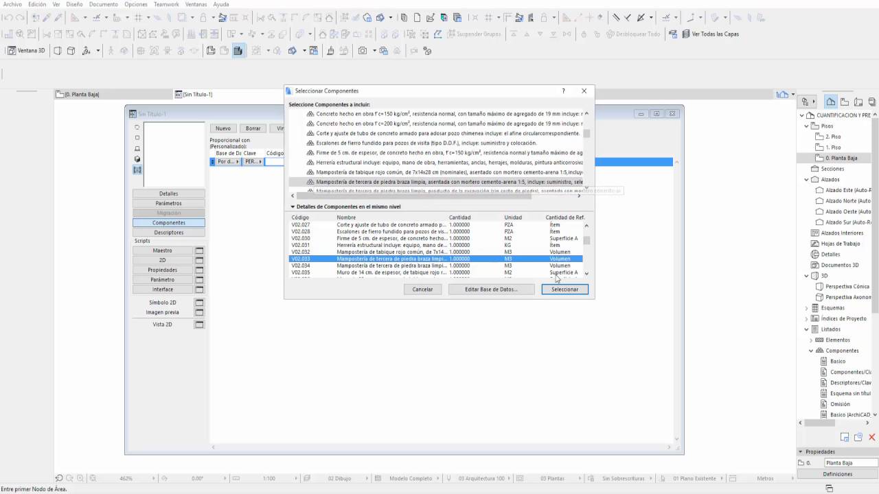 CUANTIFICACION Y PRESUPUESTO EN ARCHICAD   CREACION DE OBJETOS DE PROPIEDADES  S01X02