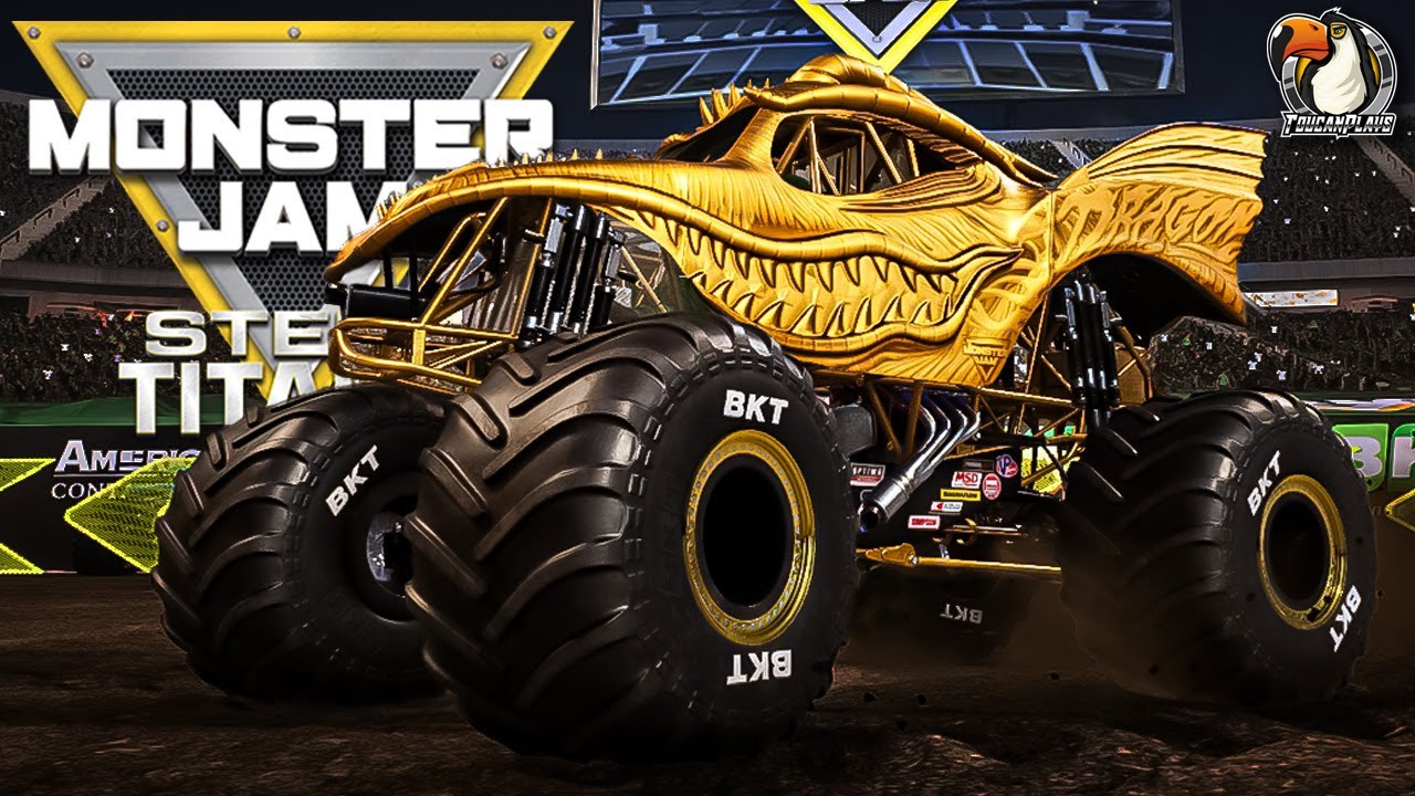 Dragon Gold Dominance! Monster Jam Steel Titans Playthrough