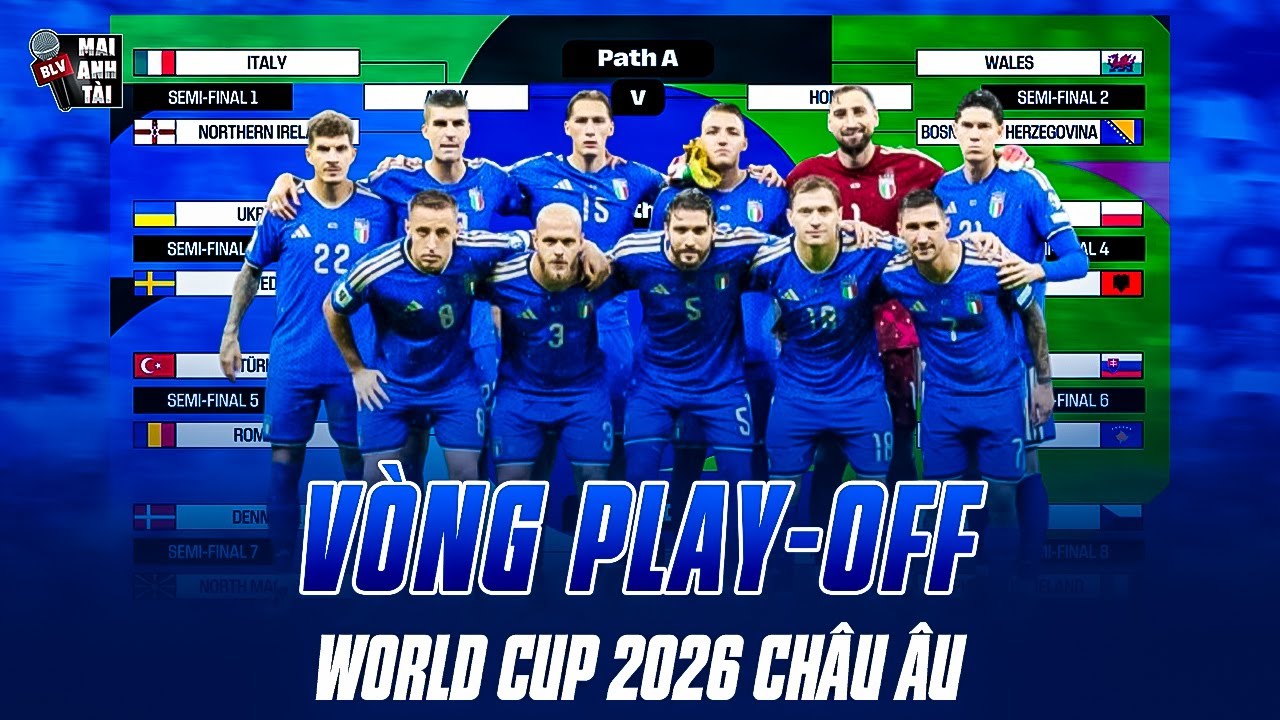 TOÀN CẢNH VÒNG PLAY-OFF WORLD CUP 2026 CHÂU ÂU | ITALY SẼ CÓ LẦN THỨ 3 LIÊN TIẾP NGỒI NHÀ?