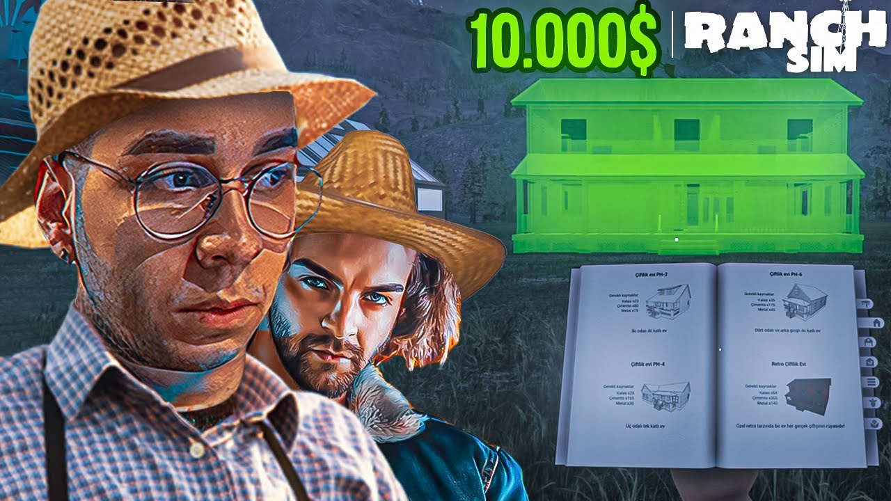 D&Uuml;NYA'NIN EN İYİ EVİNİ YAPTIK ! | EKİP İLE RANCH SIMULATOR | B&Ouml;L&Uuml;M 3 @Ebonivon