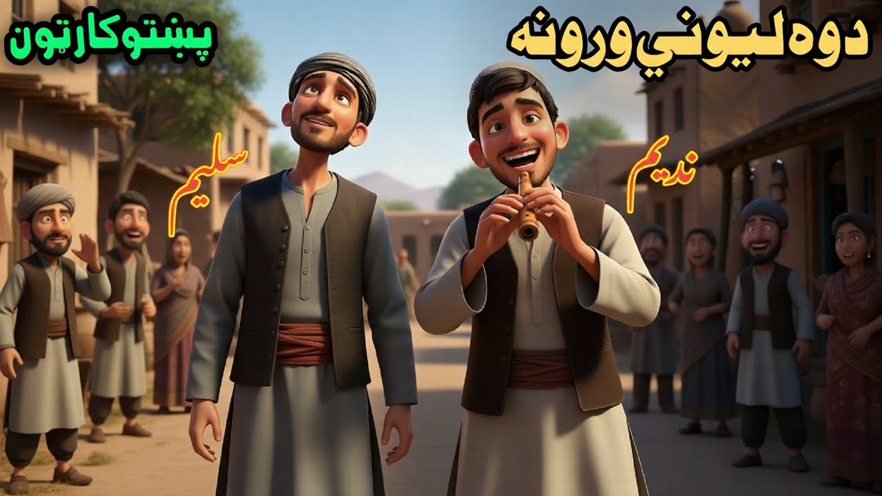 Pashto cartoon || دوه ليوني وروڼه کیسه | Two Crazy Brothers story