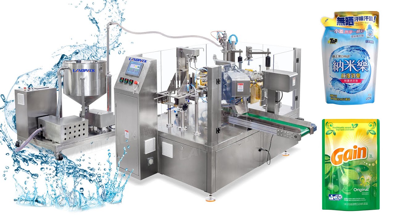 Automatic Liquid Spout Pouch Filling Machine With Storage Hopper