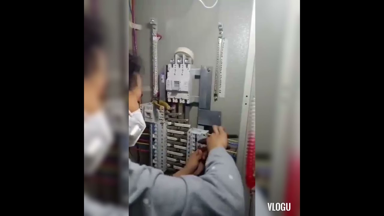 Panel termination 3 phase 5 wires rail type breaker 🤘
