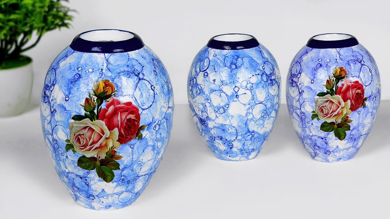 Paper Flower Vase making || Pottery making with paper- পেপার দিয়ে ফুলদানি তৈরি দেখুন
