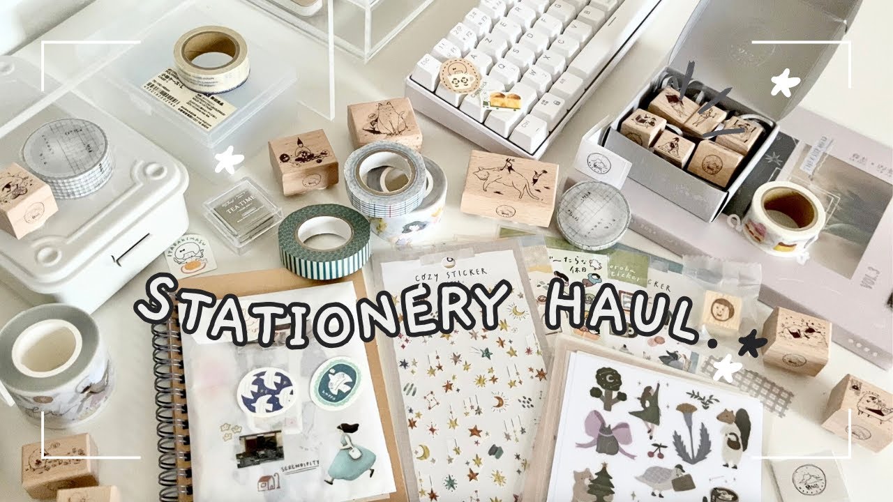 huge stationery haul ✨cute & aesthetic 🤍