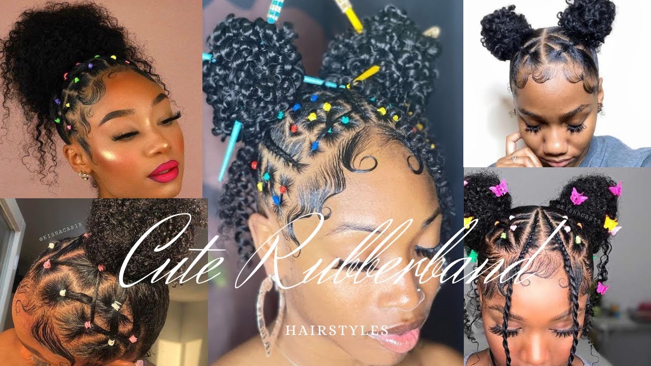 💜✨Cute Rubber band hairstyles ✨💜