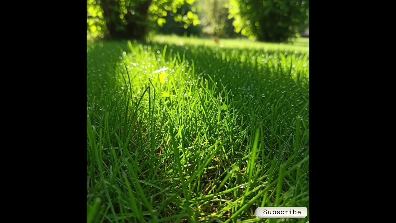 Morning Dew on Green Grass | Garden View | My Garden | Greenery 
