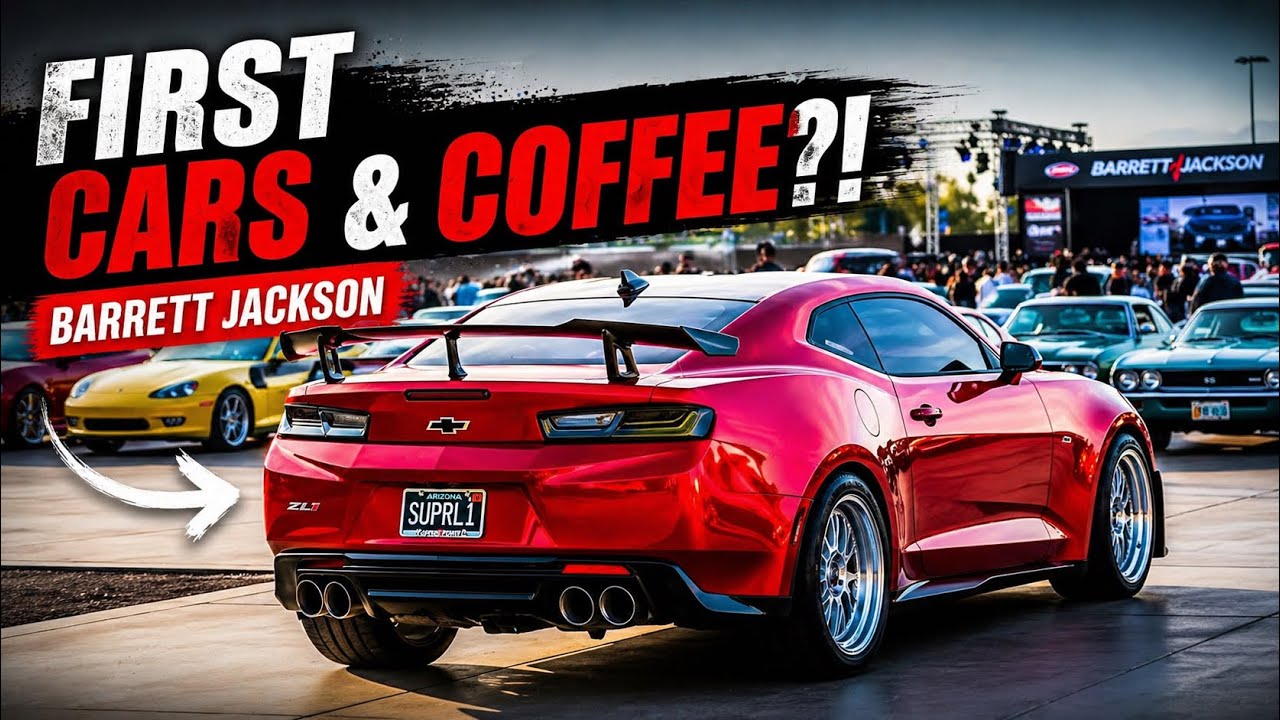 I TOOK MY 900HP CAMARO ZL1 TO MY FIRST CARS & COFFEE + BARRETT JACKSON!