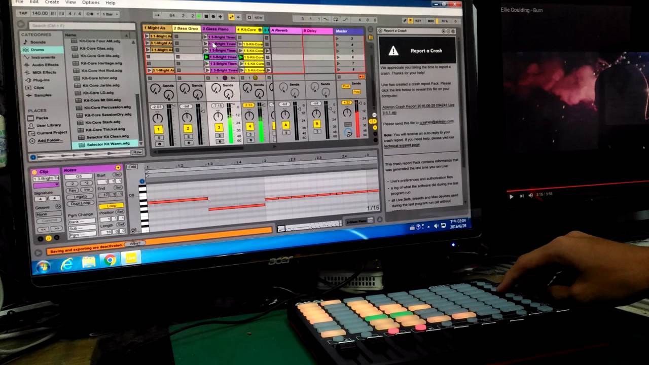 Ec Lin - Burn ( Ableton live & APC mini )