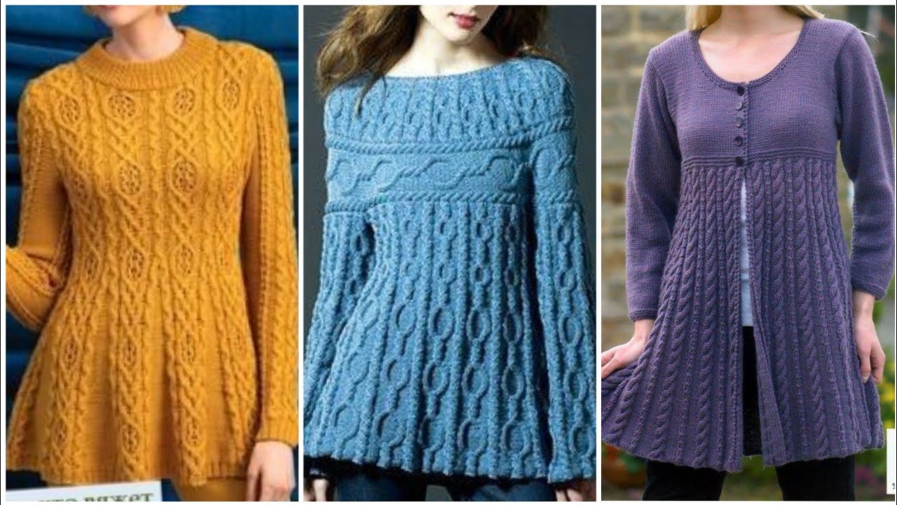 Beautiful Attractive And Stylish Knitted Sweater And Peplum Top Designs For Ladies 2021