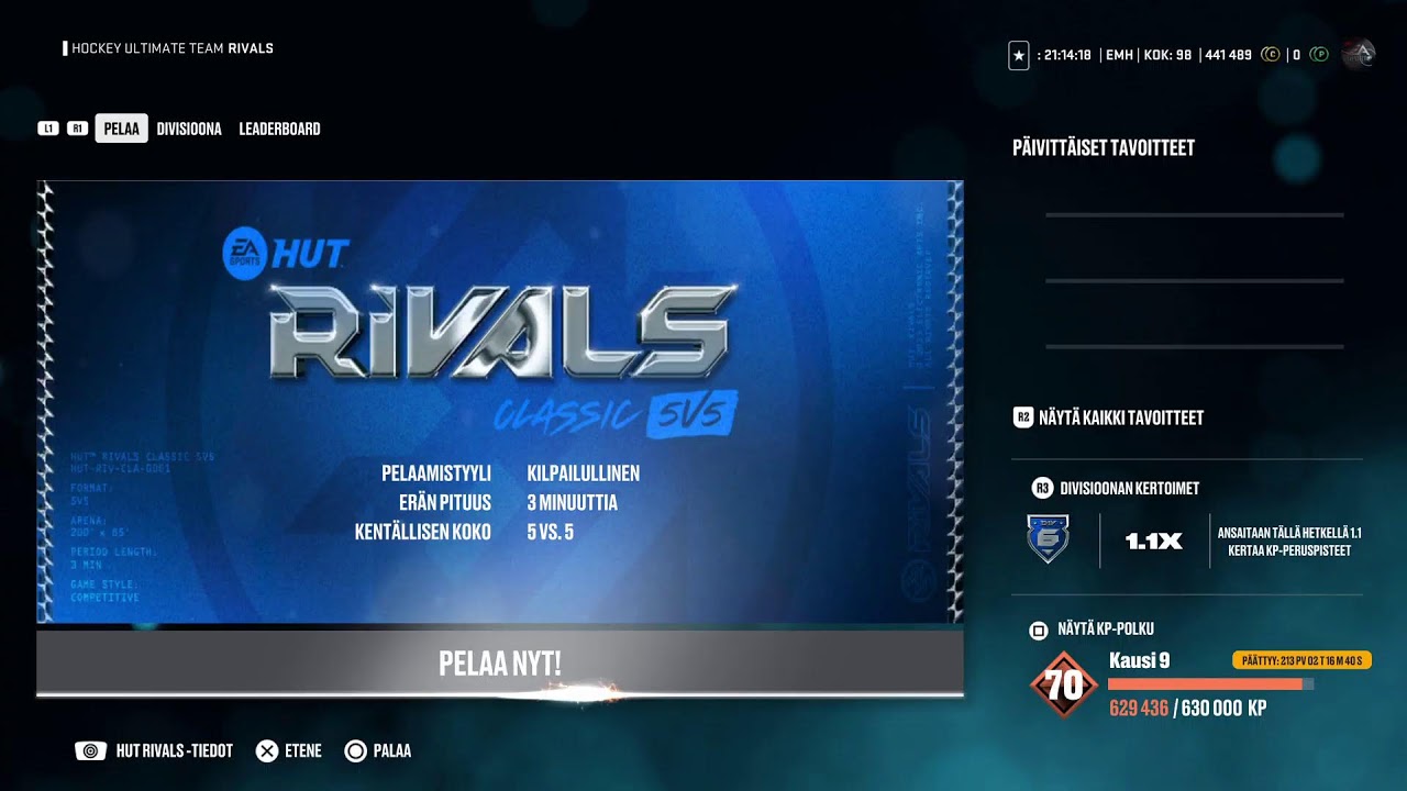 Uusi NHL25 Live