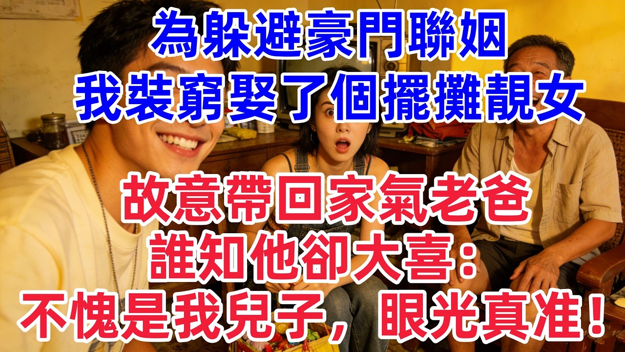 為躲避豪門聯姻，我裝窮娶了個擺攤靚女，故意帶回家氣老爸，誰知他卻大喜：不愧是我兒子，這次眼光真准！