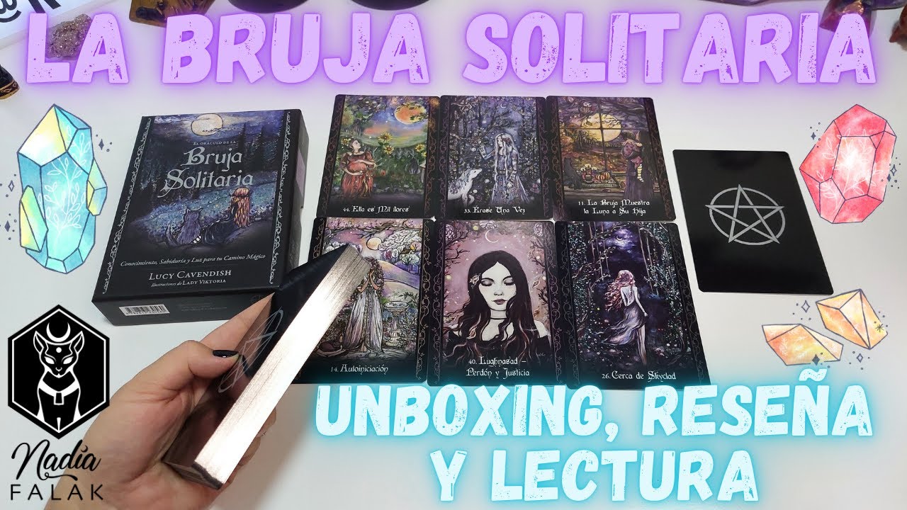 EL ORÁCULO DE LA BRUJA SOLITARIA 💜 Unboxing, Reseña y Lectura ⭐ Nadia Falak