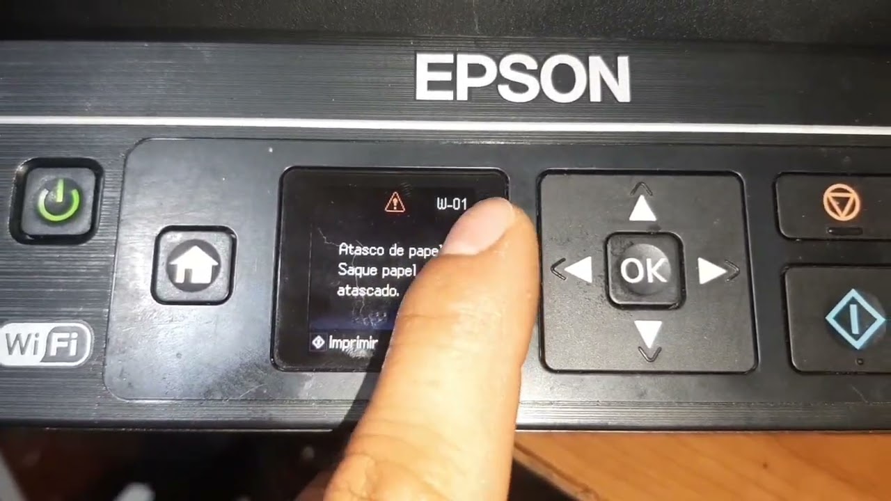 IMPRESORA L455 ERROR W-01 ATASCO DE PAPAEL SAQUE PAPEL  ATASCADO