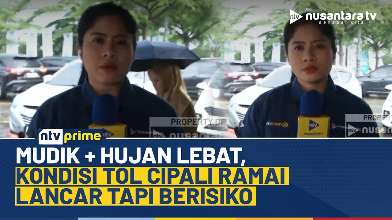 Hujan Lebat Guyur Tol Cipali, Jarak Pandang Terbatas di Tengah Arus Mudik | NTV PRIME