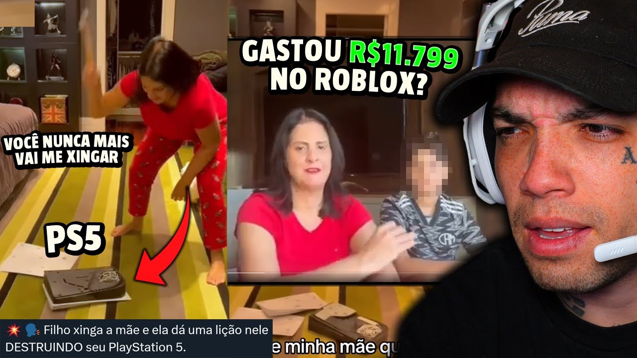 FILHO XINGA A MÃE E ELA DÁ LIÇÃO NELE DESTRUINDO SEU PLAYSTATION 5