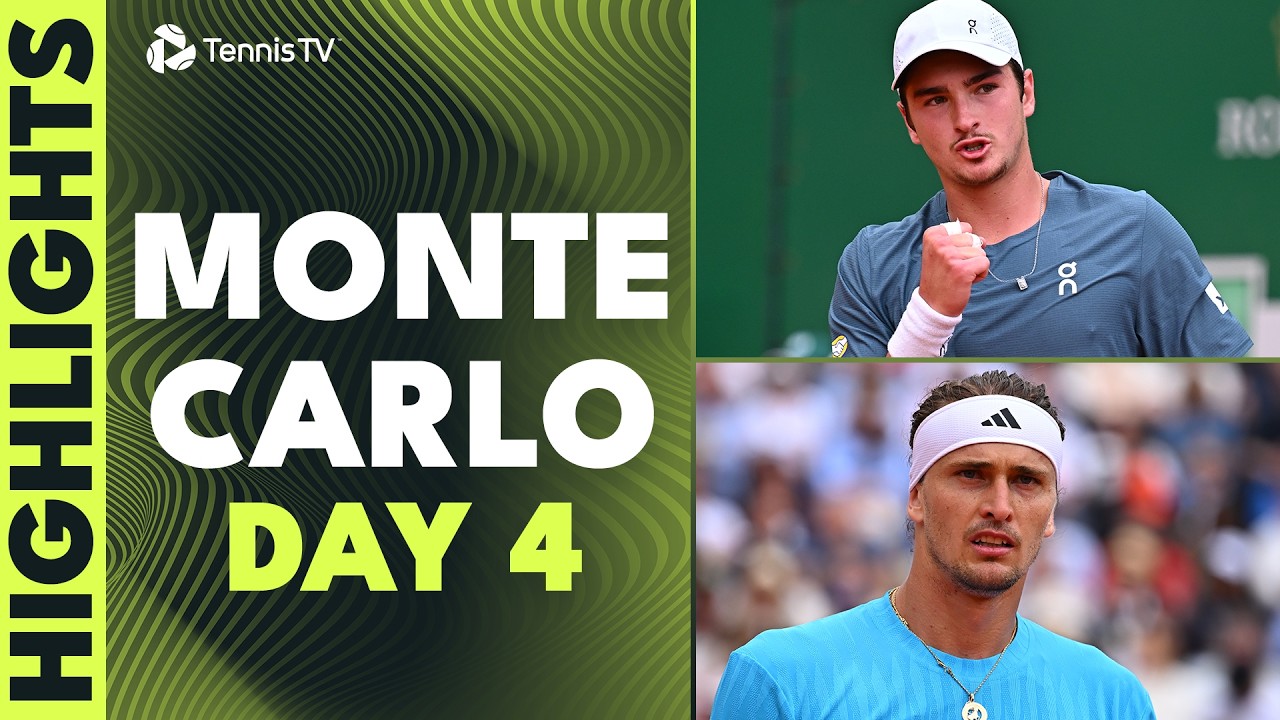Zverev, Fonseca, Musetti, Vacherot & Medvedev All Feature! 🔥 | Monte-Carlo 2026 Day 4 Highlights