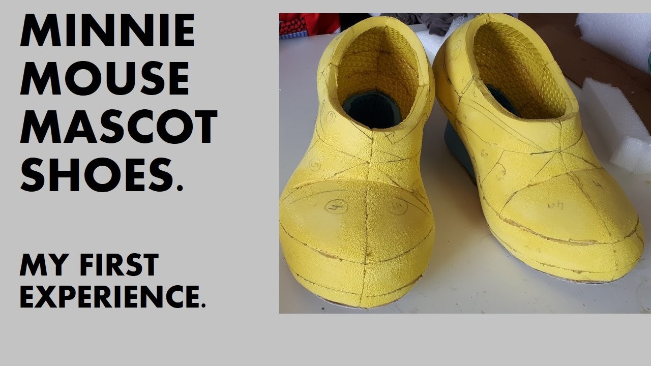 MASCOT SHOES MAKING. MINNIE MOUSE FOAM SHOES.