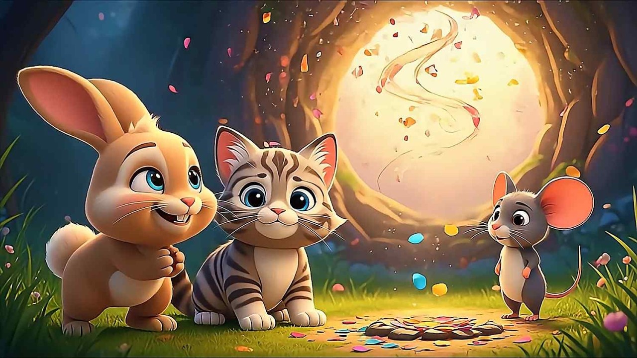 🌈✨ Bunny and the Mystery of the Twirling Petals! Magical 3D Adventure🐾🎶