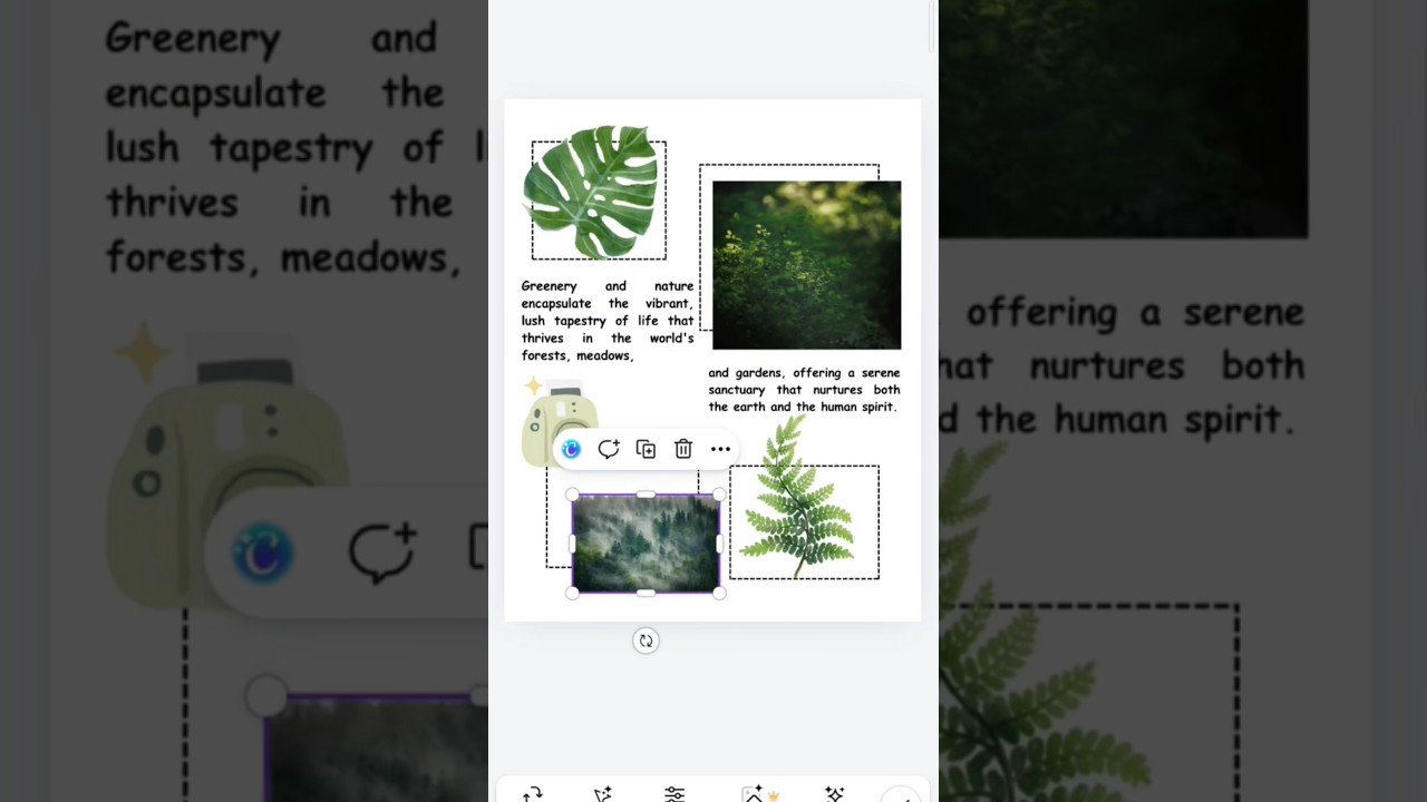 Digital Journal Series #1 – Greenery & Nature 🌿 #digitaljournal #digitaljournaling