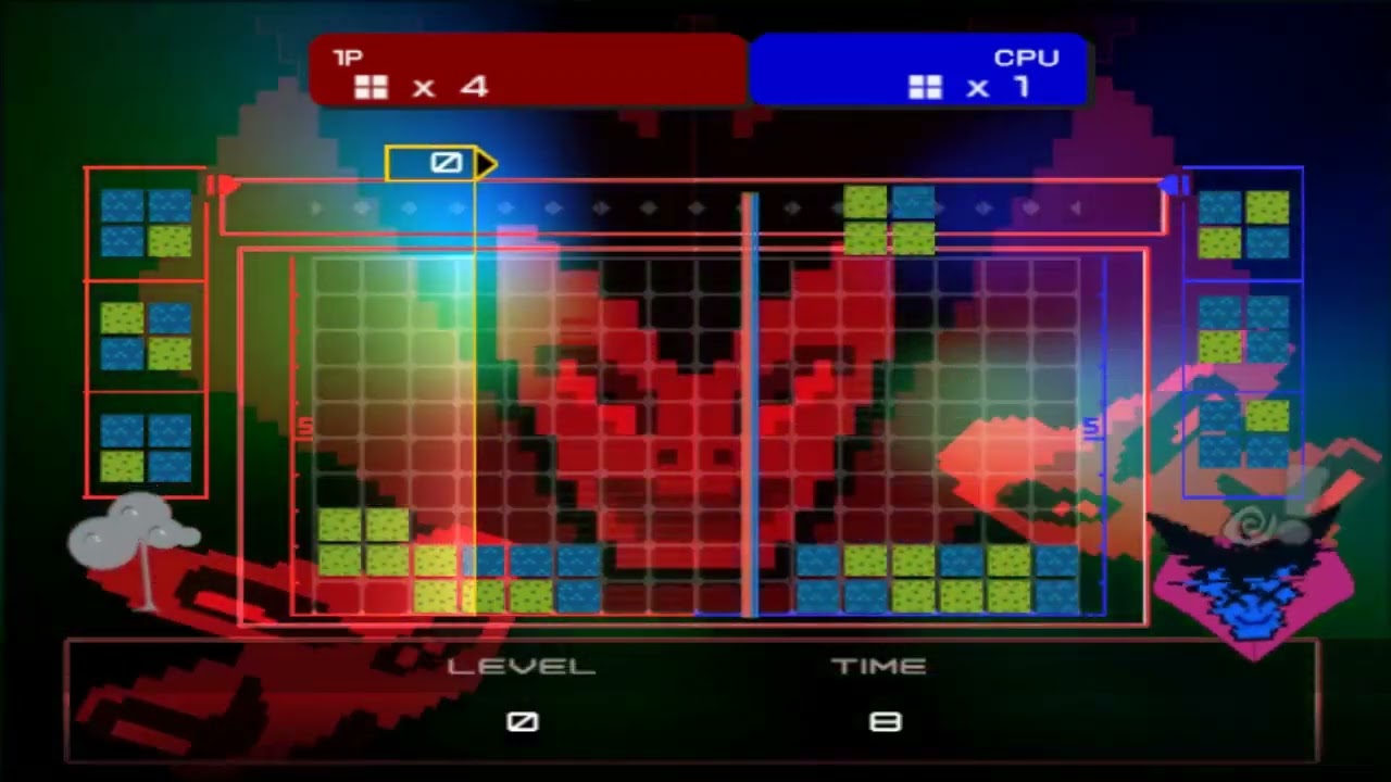 Lumines Plus Customized | VS CPU Mode + Staff Roll part 1