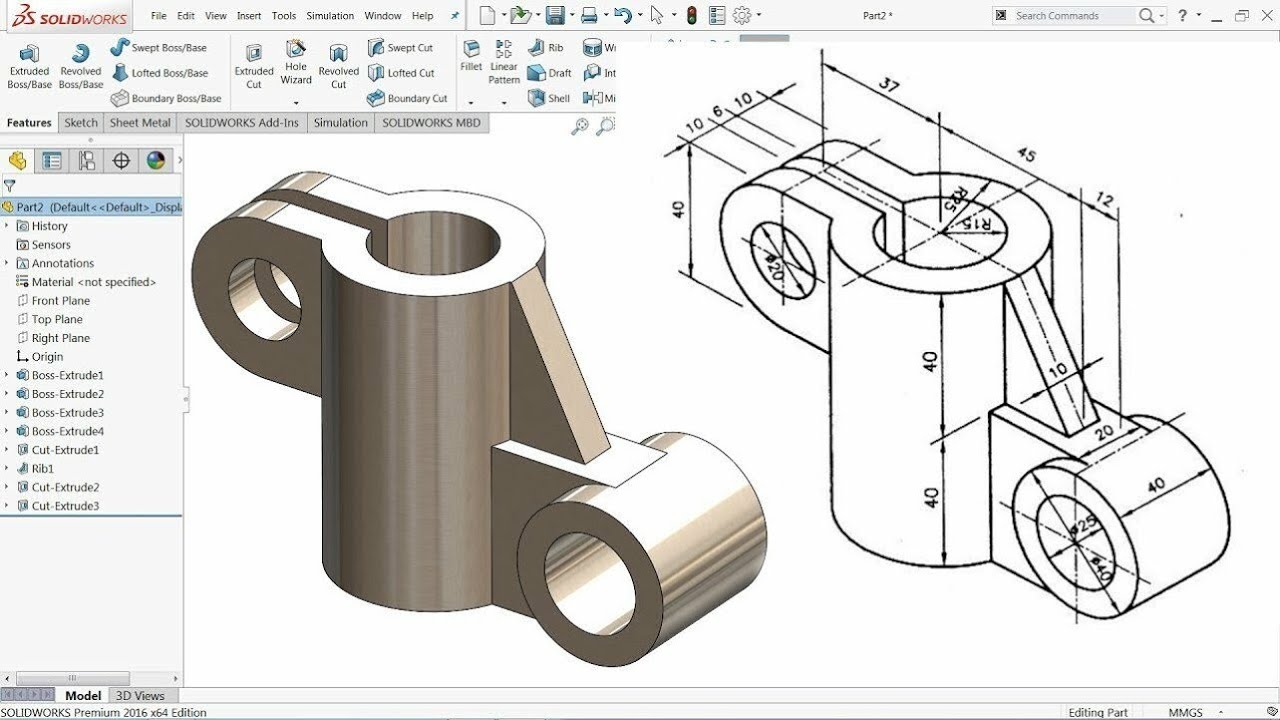 Học solidworks cơ bản - Tự học solidworks