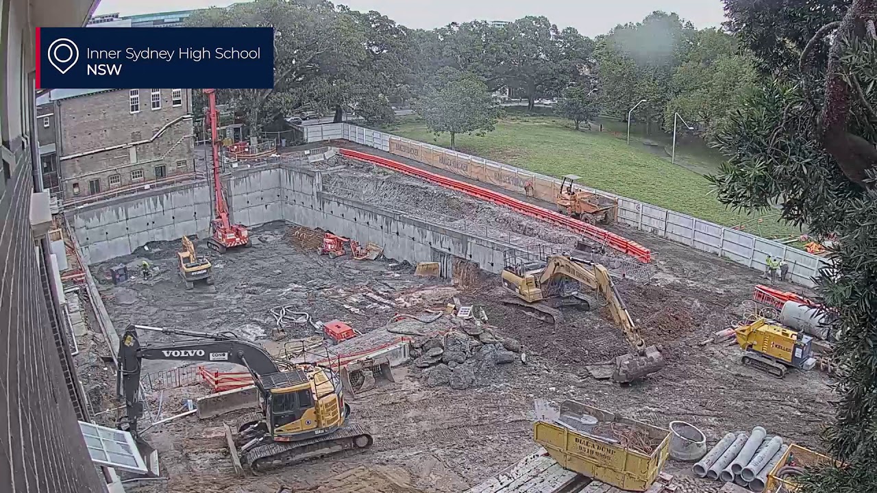 Inner Sydney High School  construction time lapse February 2020