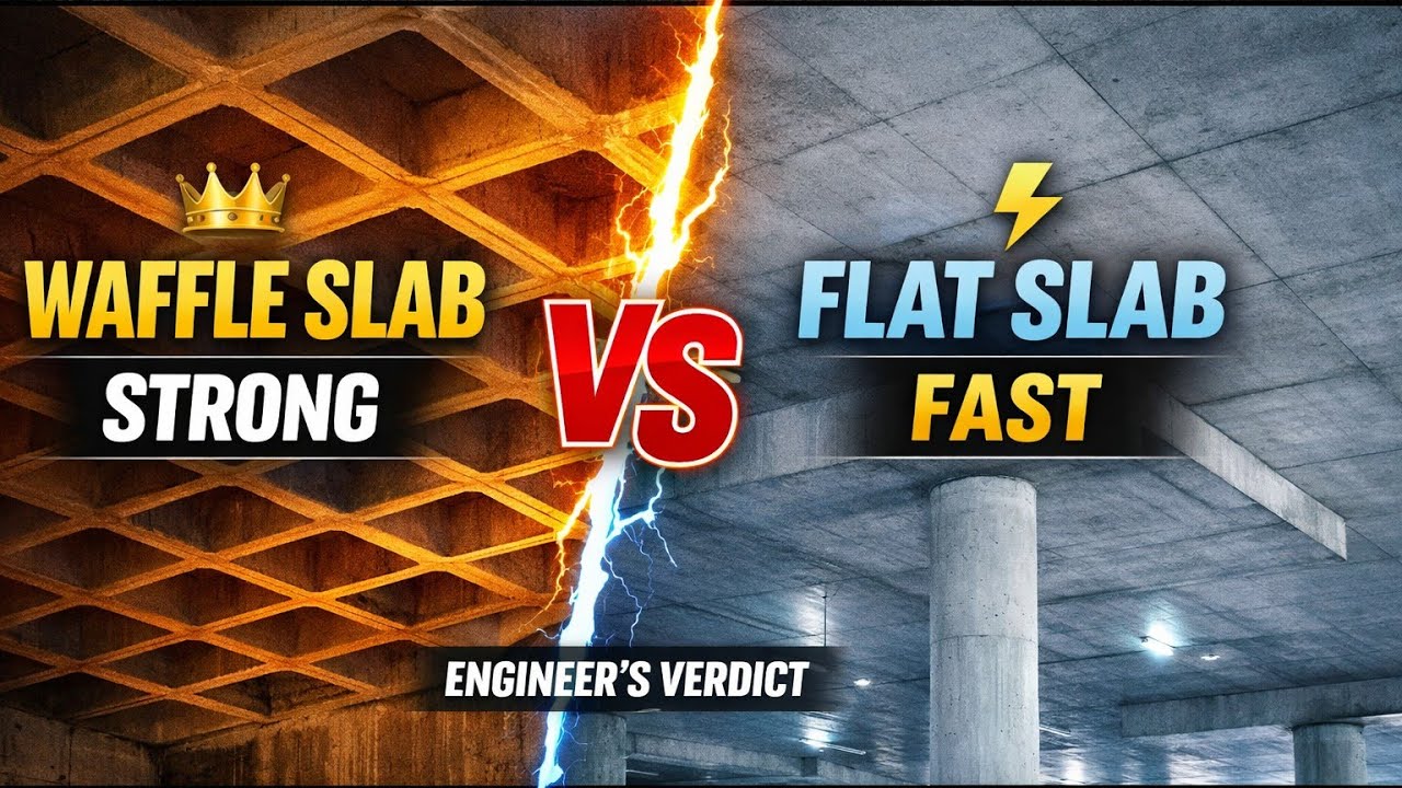 Waffle Slab vs Flat Slab | Structural Design Comparison Explained | The Civil Engineer 