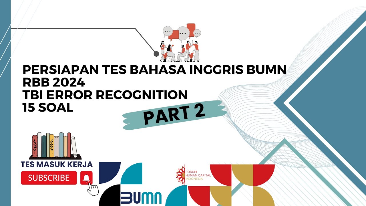 TES BAHASA INGGRIS ERROR RECOGNITION BUMN RBB 2024 | TBI 15 SOAL PART 2