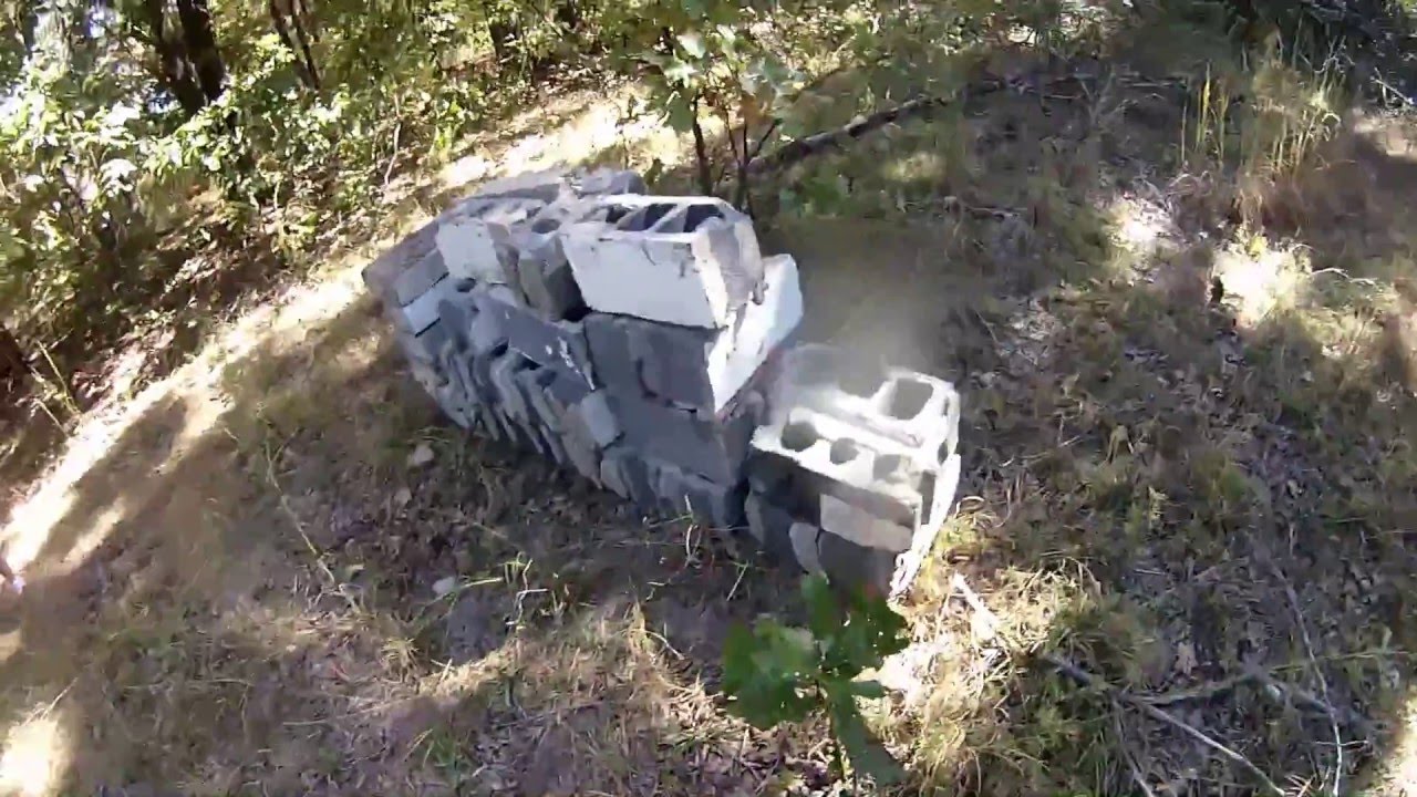 Scavenging Cinder Blocks From Abandoned Building
