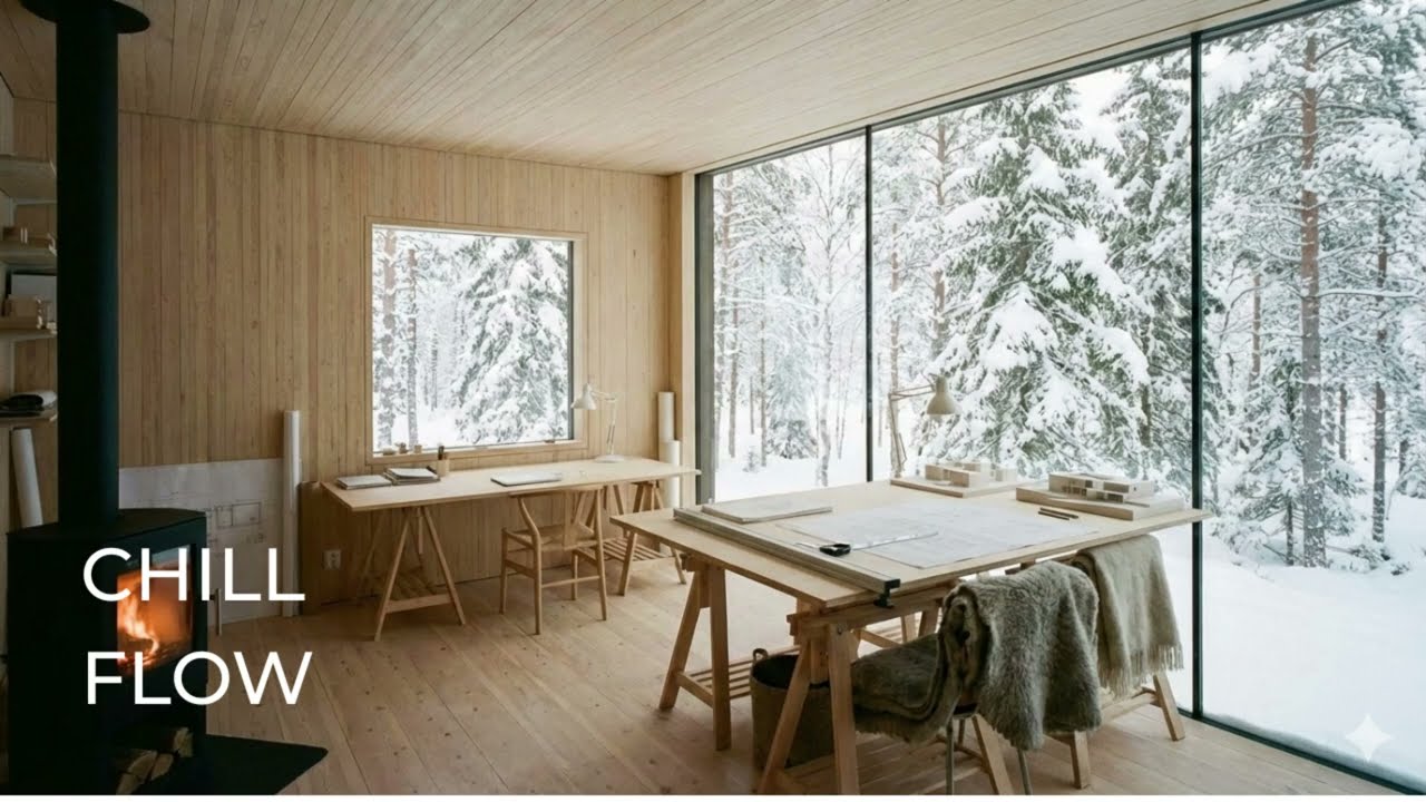 Winter Workspace | Calm Ambient for Architects & Designers (15 Min)