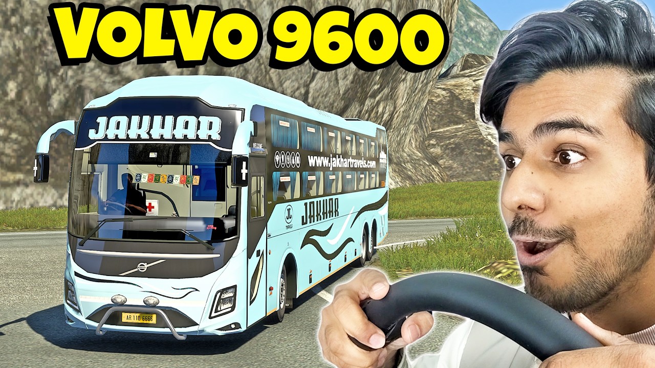 I DROVE JAKHAR TRAVELS VOLVO 9600 WITH MOZA TRUCK WHEEL