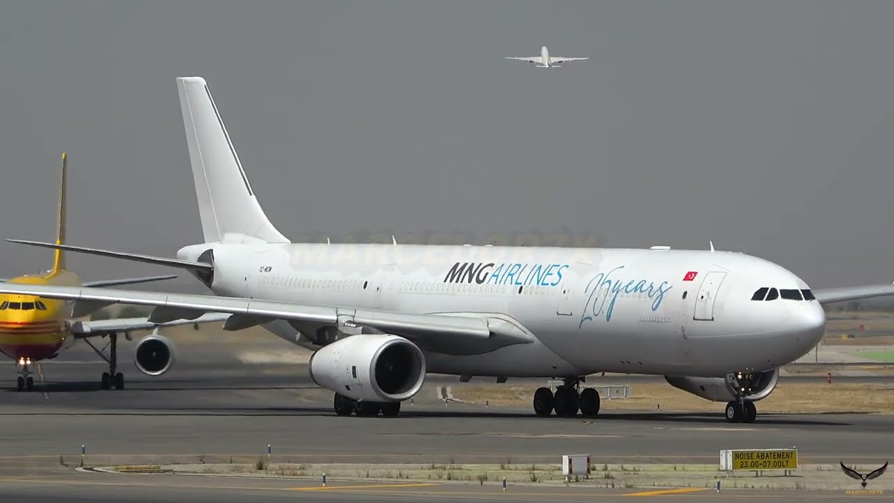 Airbus A330-343(P2F) - TC-MCM - MNG Airlines (25 Years Sticker) - Madrid Airport (MAD) - 09/08/25