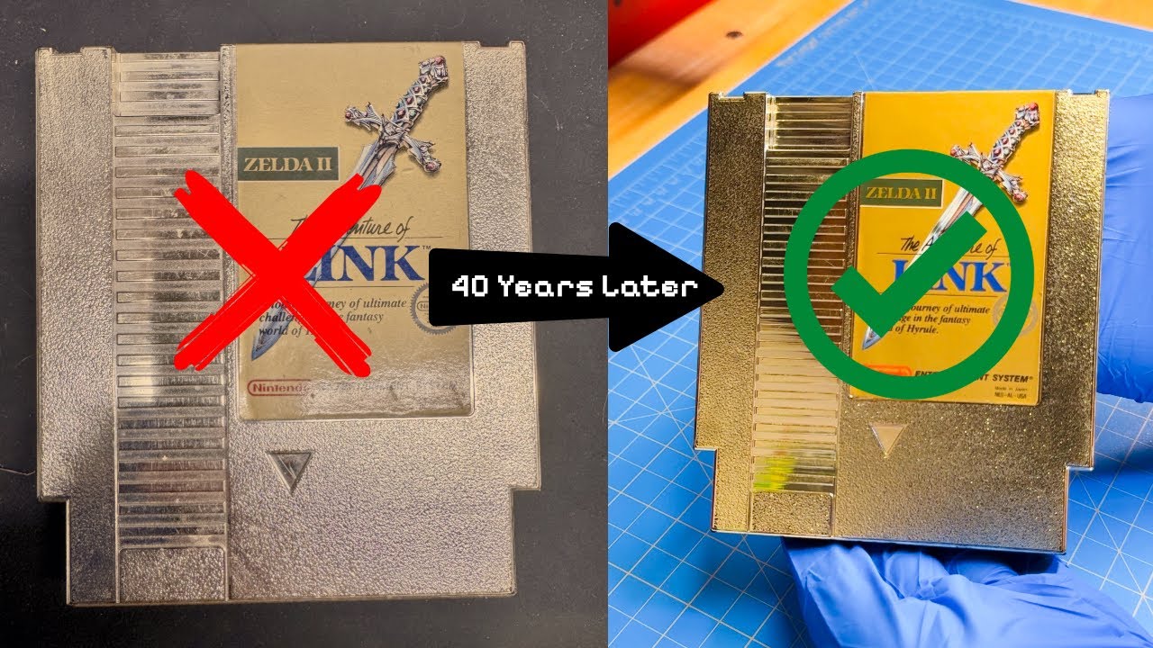 Zelda II NES Cart Restoration – Cleaning, Repair, and Save Battery Swap
