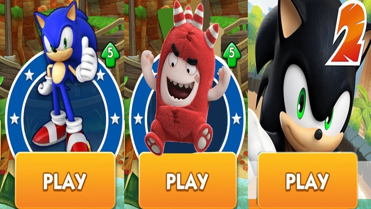 Oddbods Turbo Run Vs Sonic Dash vs Sonic Dash 2 Boom Vs Oddbods Turbo Run - Android Gameplay