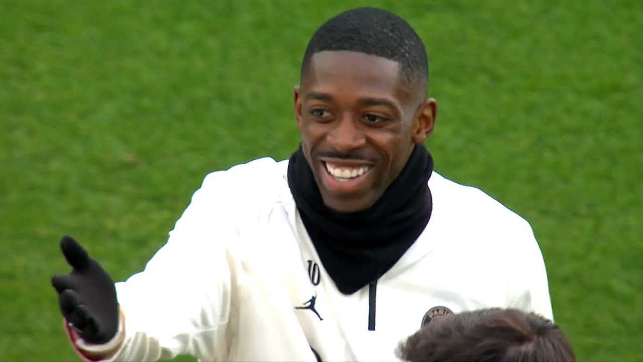 PSG train at Villa Park ahead of Aston Villa Champions League quarter-final clash