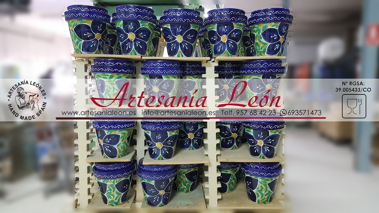 Macetas Flor Azul | Artesanía León