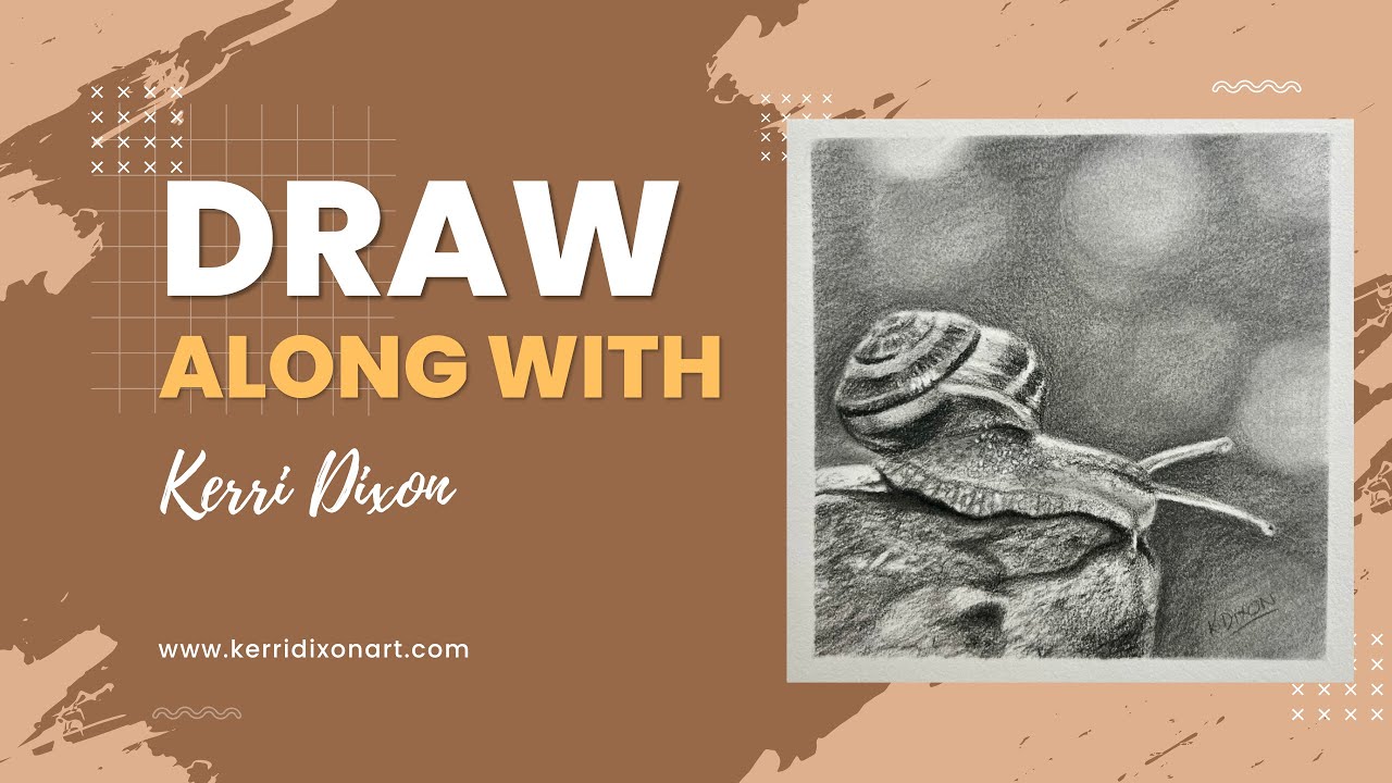 How to Draw a Realistic Snail in Graphite: Step-by-Step Drawing Tutorial | KerriDixonArt.com