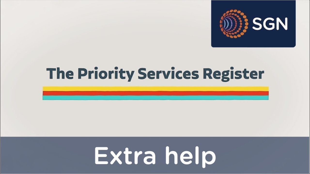 Keeping you safe, well and well-informed through the Priority Services Register | Extra help | SGN