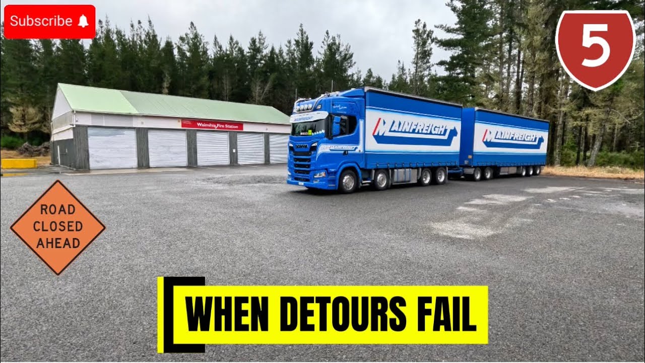 Every Road Closed! Auckland to Gisborne Detours, SH5 Crash & Bad Weather | NZ Trucking Vlog