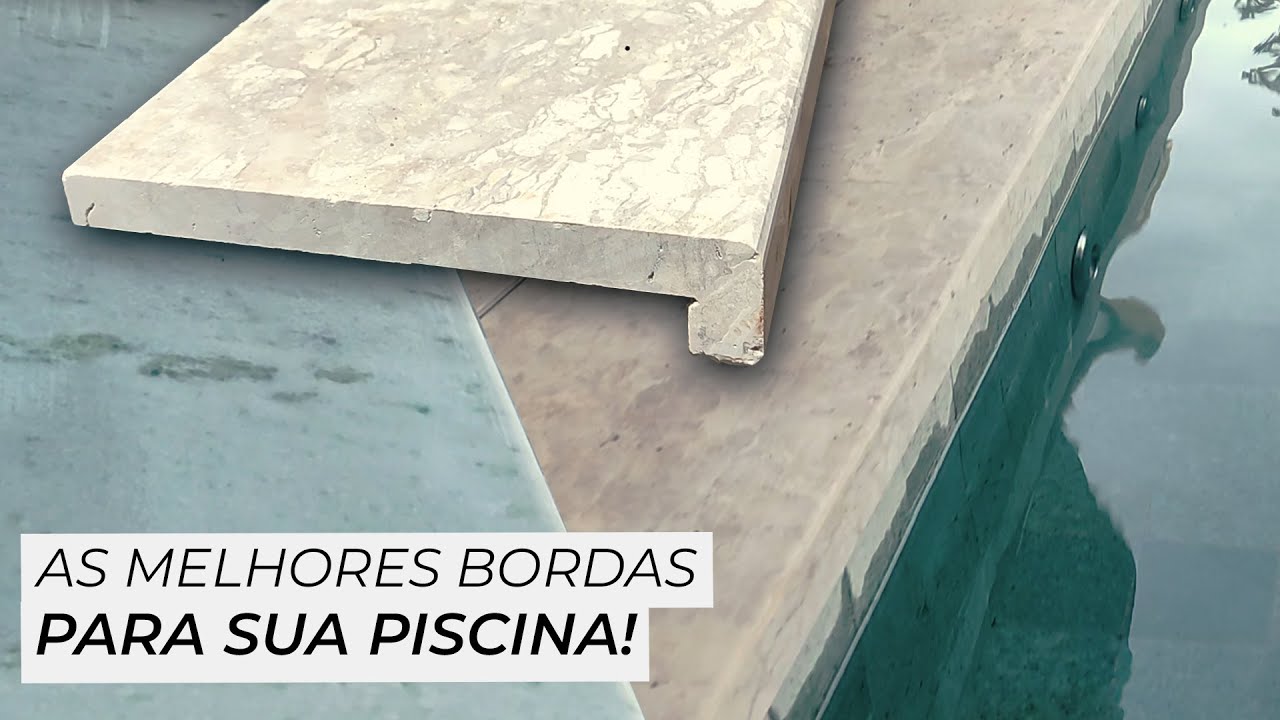 AS melhores ESCOLHAS para a BORDA DA SUA PISCINA! - Borda Travertino e Água Marinha