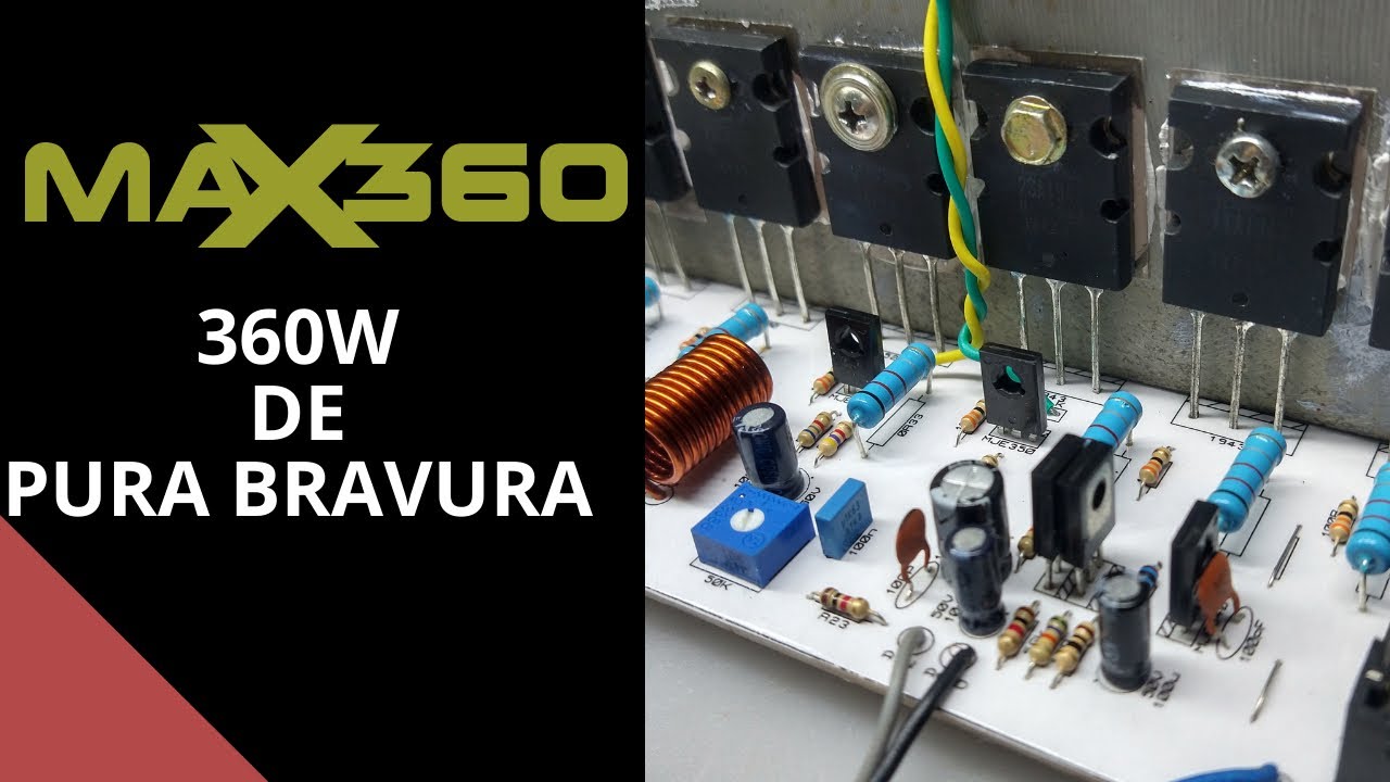 Amplificador de 360W com kit de Peças pra você mesmo montar sua Potência Estéreo de 720W !