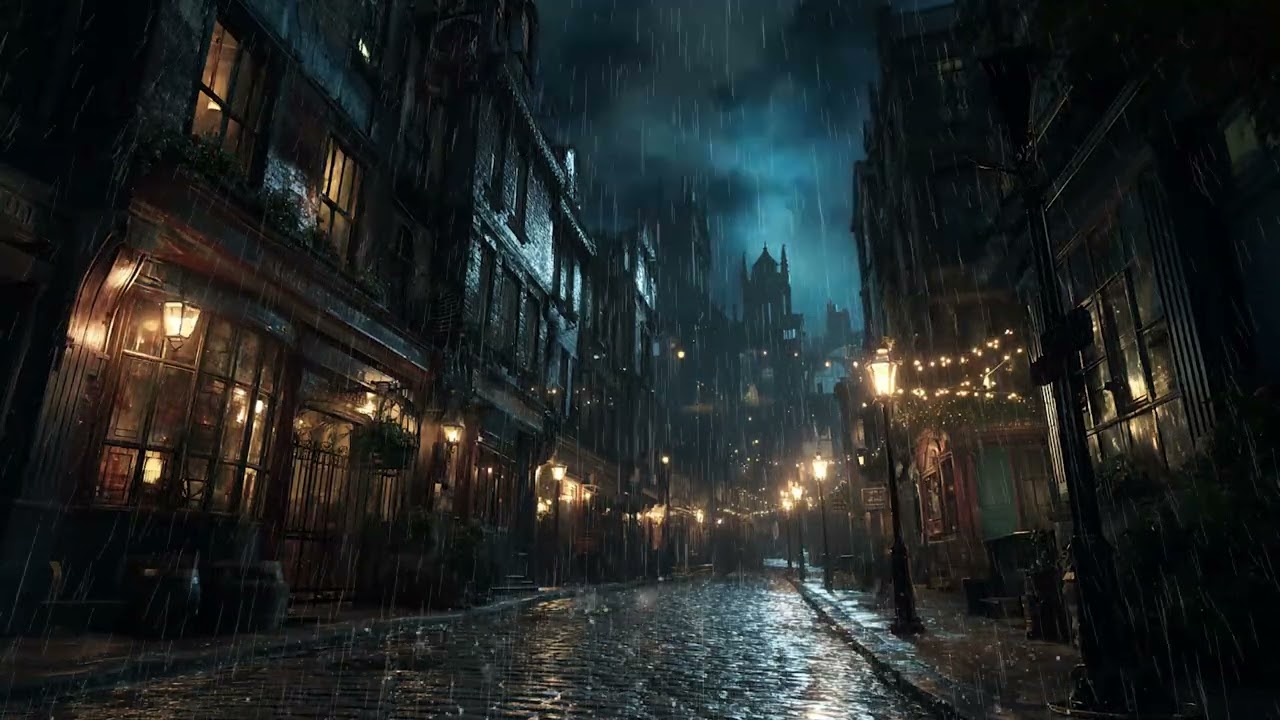 Steady Rain and Soft Thunder Echoes | Peaceful Ambience for Stress Relief and Rest