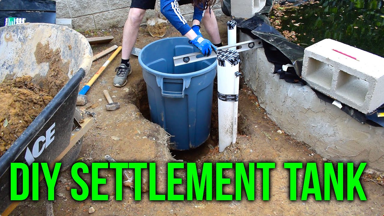DIY Settlement Tank for Koi Pond Day 2: Building Forms For Foundation