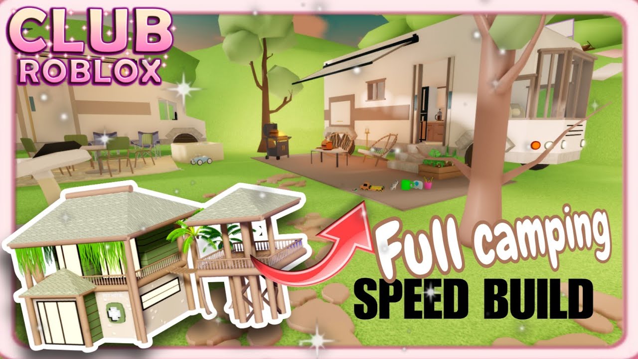 ⛺️ I turned the PET HOTEL into a FULL CAMPING SITE 🛟 || Club Roblox Speed build