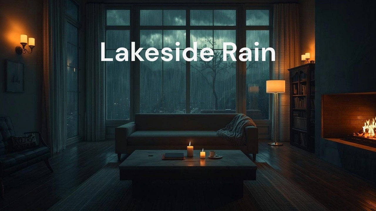 Lakeside Dock Rain | Soft Rain & Calm Water Ambience | 2 Hours